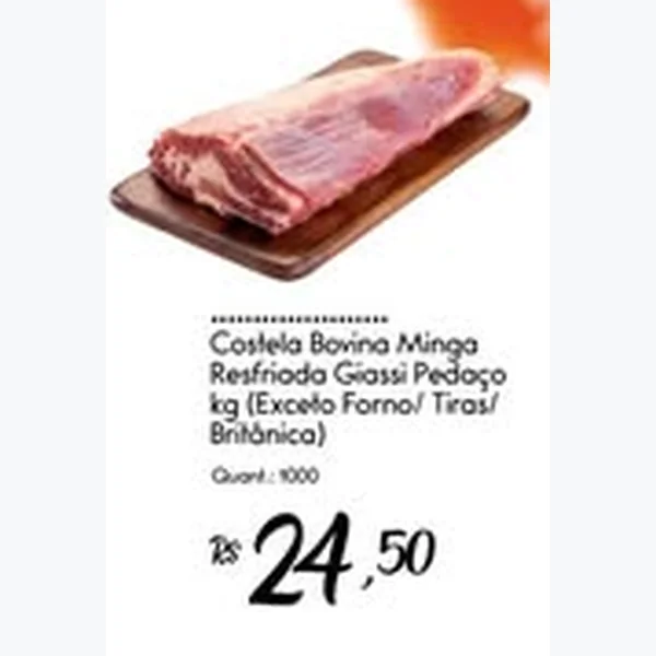 Costela Bovina Minga Resfriada Pedaço Giassi