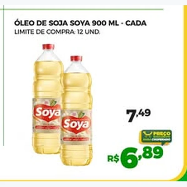 Óleo de Soja Soya 900 ml