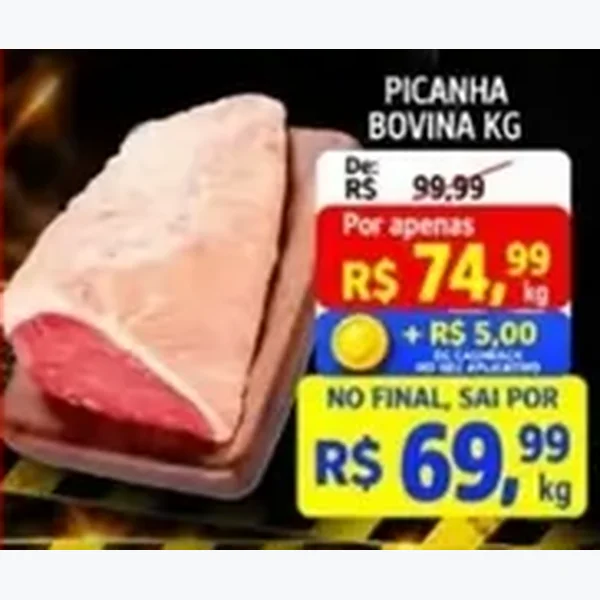 Recorte do encarte de Picanha Bovina