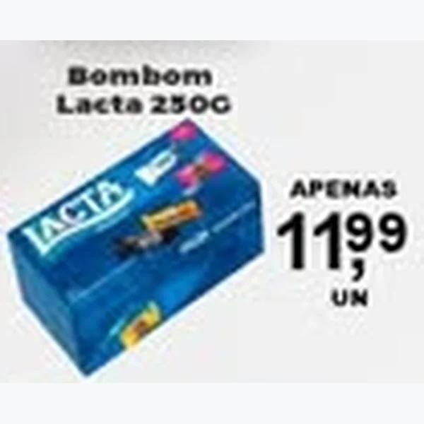 Recorte do encarte de Bombom Lacta 250 g