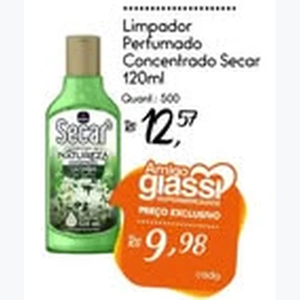Recorte do encarte de Limpador Perfumado Concentrado Secar 120 ml