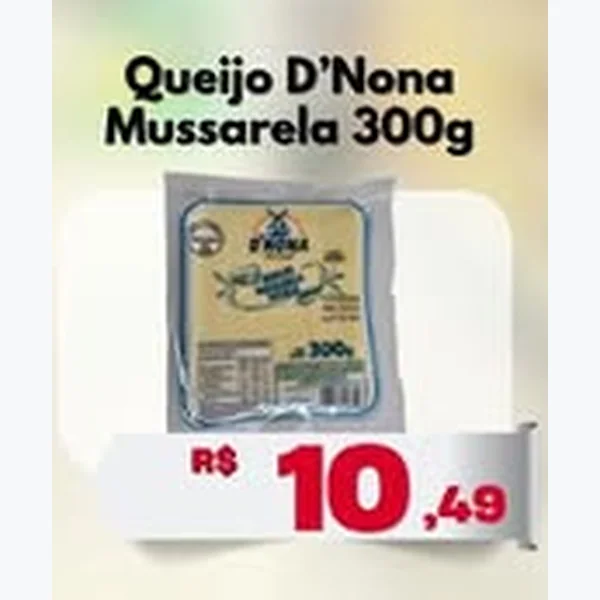 Recorte do encarte de Queijo Mussarela D'Nona