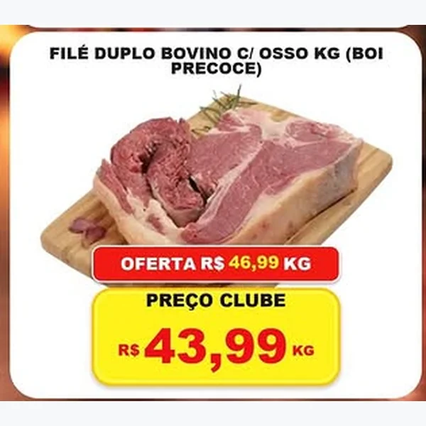 Recorte do encarte de Filé Duplo Bovino C/ Osso