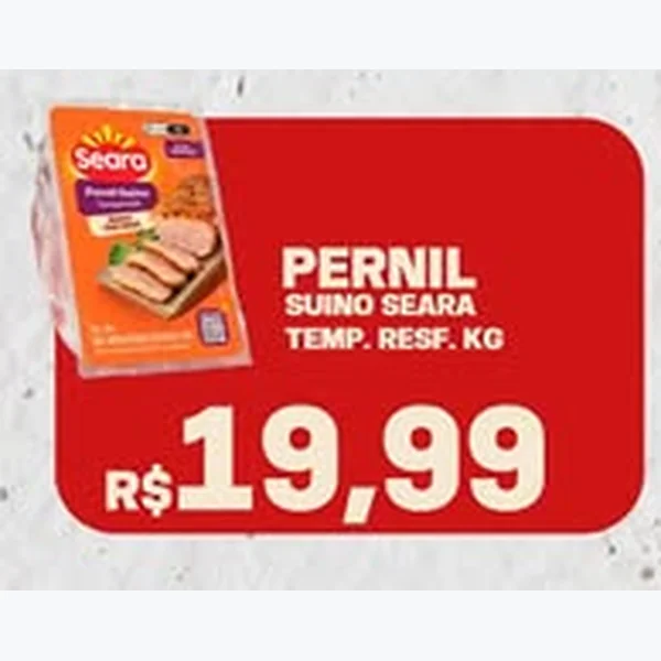 Recorte do encarte de Pernil Suíno Temperado Resfriado Seara