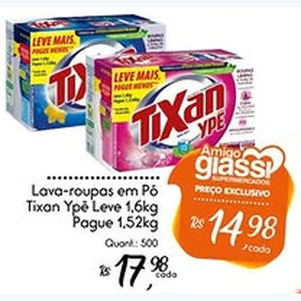 Lava-roupas em Pó Tixan Ypê 1,6 kg