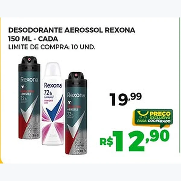 Desodorante Aerossol Rexona 150 ml