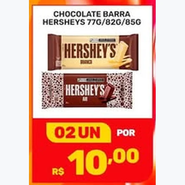 Recorte do encarte de Chocolate Barra Hersheys