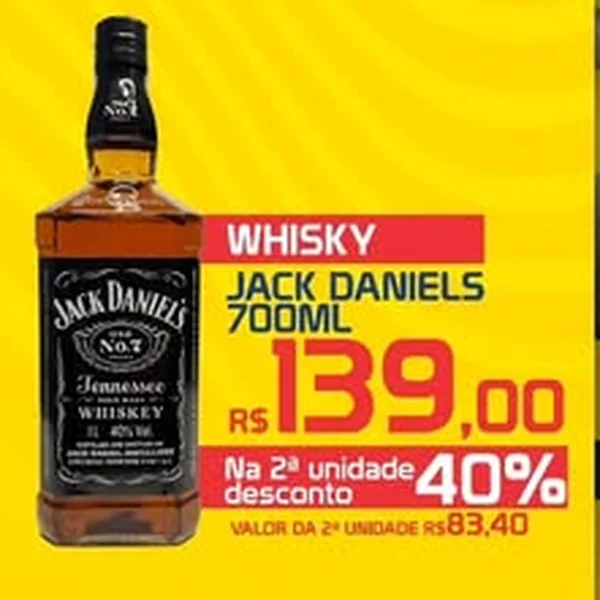 Recorte do encarte de Whisky Jack Daniels 700 ml