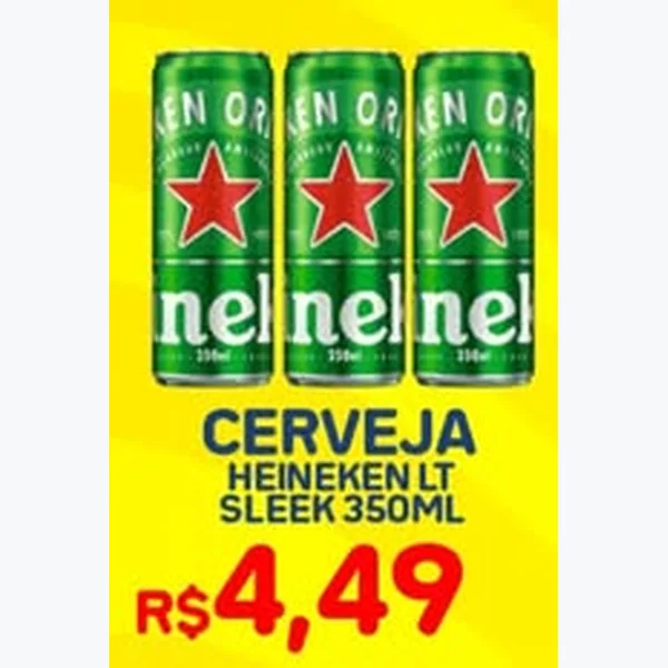 Recorte do encarte de Cerveja Sleek Heineken 350 ml
