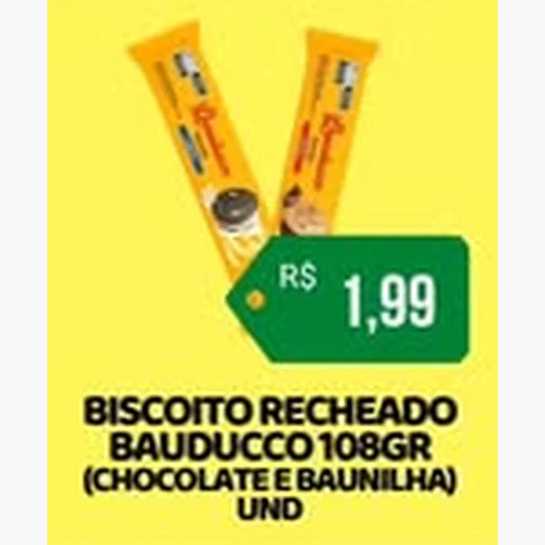 Biscoito Recheado Baunilha Bauducco 108 g