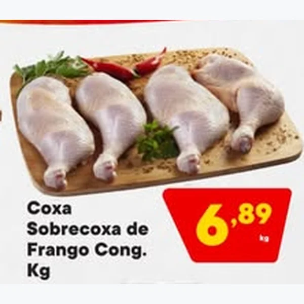 Recorte do encarte de Coxa Sobrecoxa de Frango Congelada
