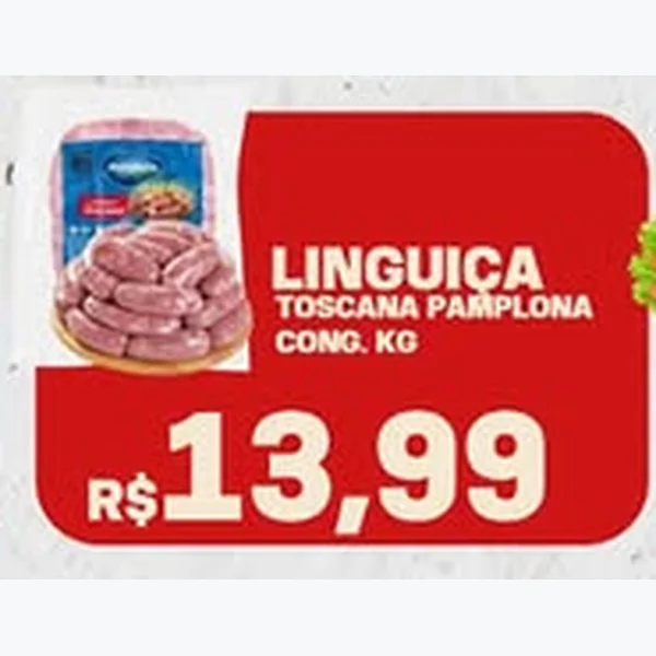 Recorte do encarte de Linguiça Toscana Pamplona