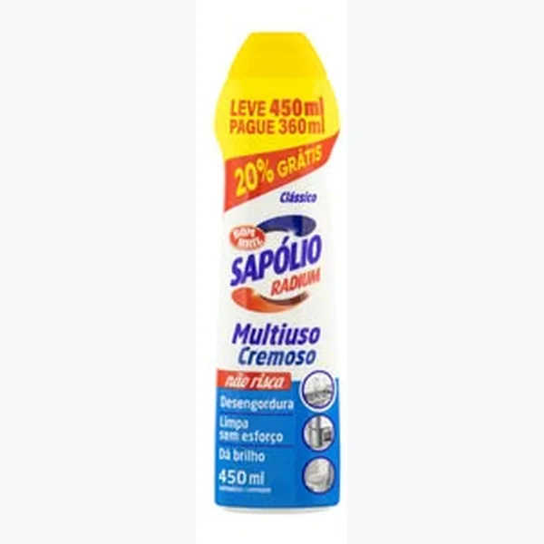 Saponáceo Multiuso Cremoso Sapólio Radium 450 ml