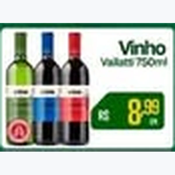 Recorte do encarte de Vinho Valtatti 750 ml