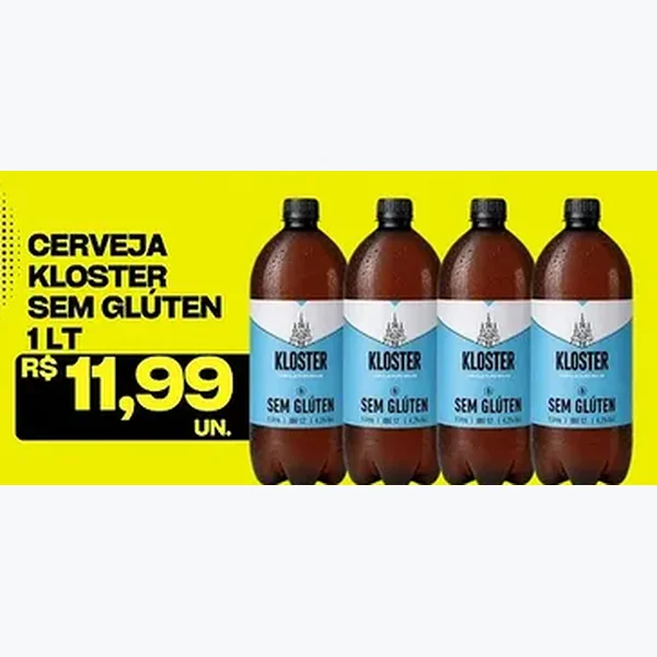 Recorte do encarte de Cerveja sem Glúten Kloster 1 L