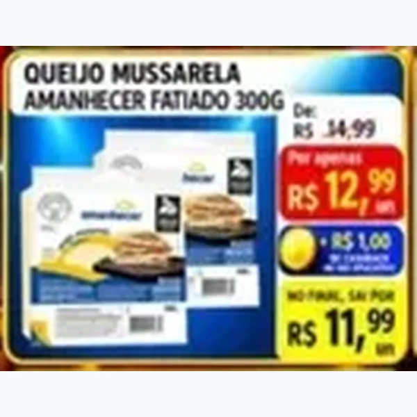 Queijo Mussarela Fatiado Amanhecer 300 g