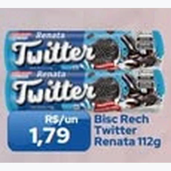 Recorte do encarte de Biscoito Recheado Twitter Renata 112 g