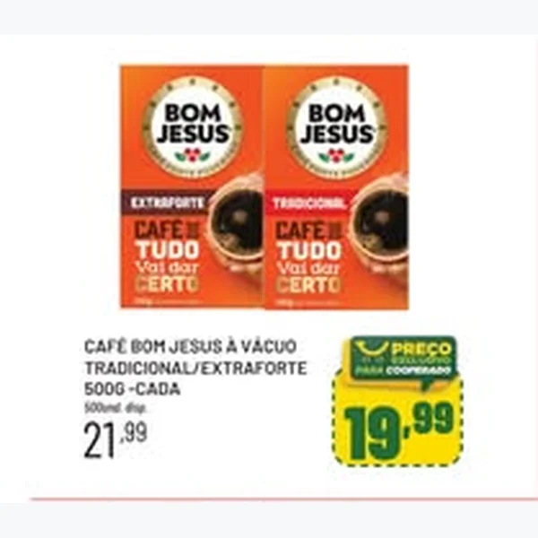Café a Vácuo Extraforte Bom Jesus 500 g