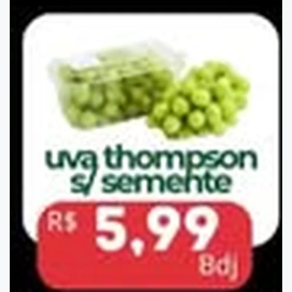 Recorte do encarte de Uva Thompson S/ Semente