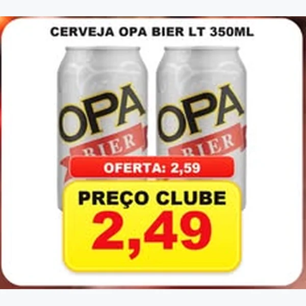 Recorte do encarte de Cerveja Opa Bier 350 ml
