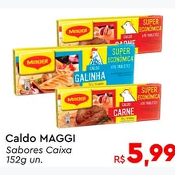 Recorte do encarte de Caldo Maggi 152 g