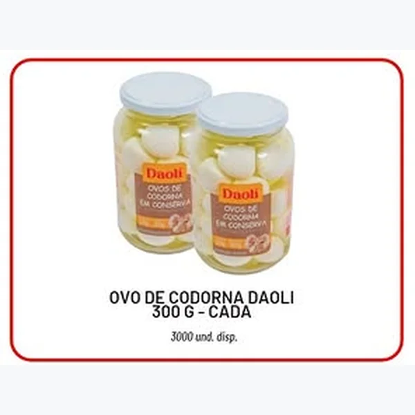 Recorte do encarte de Ovo de Codorna em Conserva Daoli 300 g