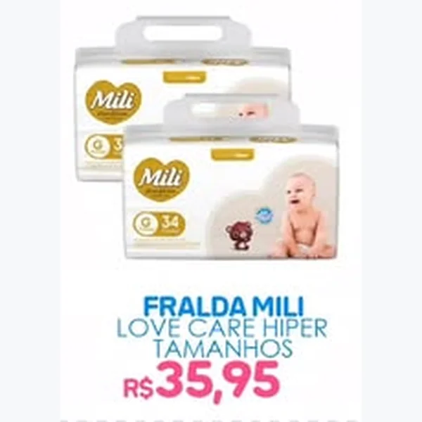 Recorte do encarte de Fralda Love Care Mili