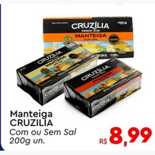 Manteiga com Ou sem Sal Cruzília 200 g