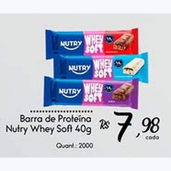 Recorte do encarte de Barra de Proteína Whey Soft Nutry 40 g