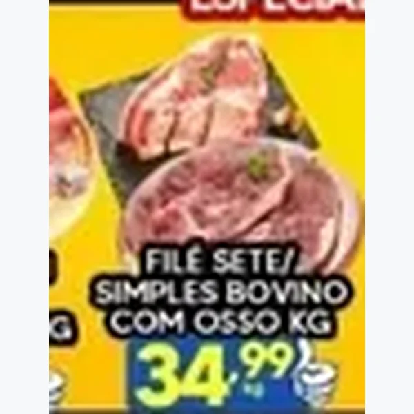 Filé Sete/simples Bovino com Osso
