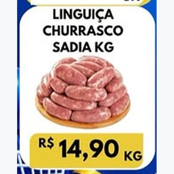 Recorte do encarte de Linguiça Churrasco Sadia