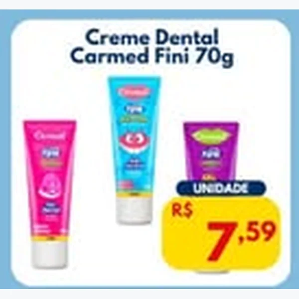 Creme Dental Fini Carmed 70 g