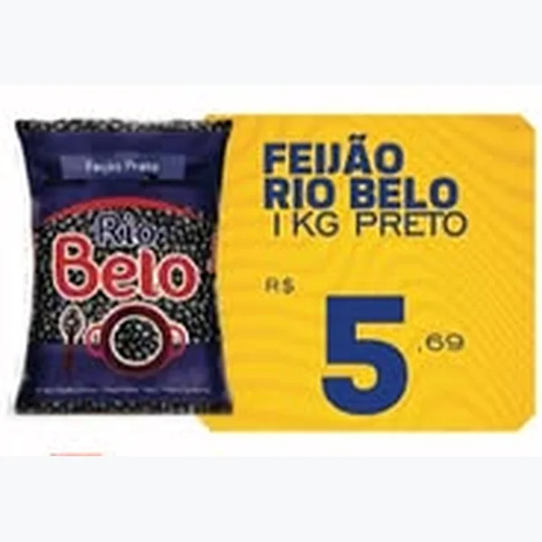 Recorte do encarte de Feijão Preto Rio Belo 1 kg