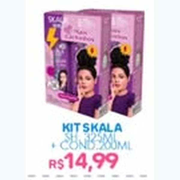 Recorte do encarte de Kit Shampoo e Condicionador Skala