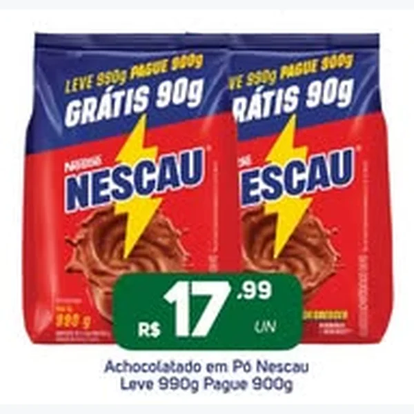 Recorte do encarte de Achocolatado em Pó Nescau 990 g