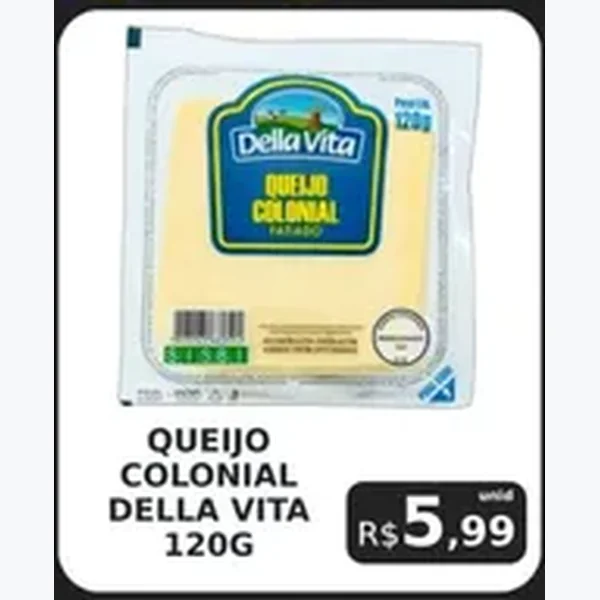 Recorte do encarte de Queijo Colonial Della Vita 120 g