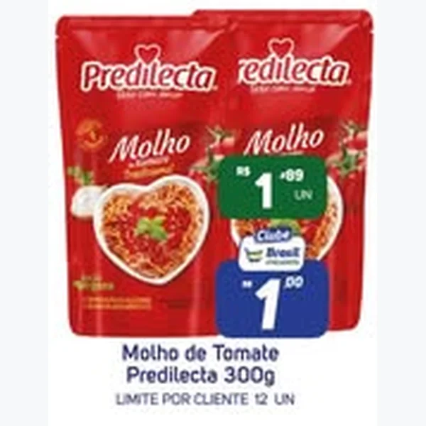 Recorte do encarte de Molho de Tomate Predilecta 300 g