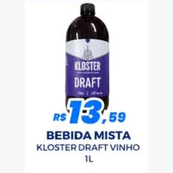 Recorte do encarte de Bebida Mista Kloster 1 L