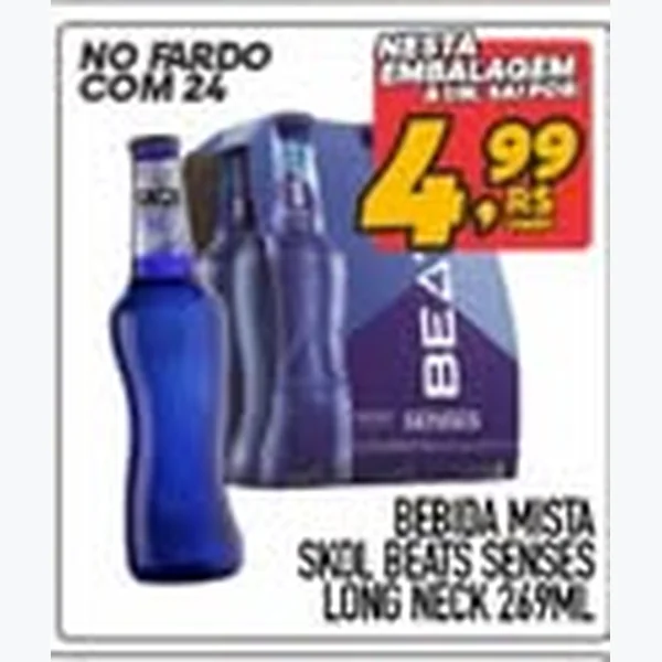 Recorte do encarte de Bebida Mista Beats Senses Skol 269 ml