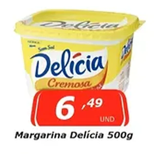 Recorte do encarte de Margarina Cremosa Delícia 500 g
