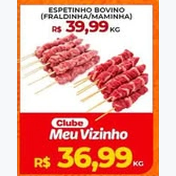 Espetinho Bovino (fraldinha/maminha)