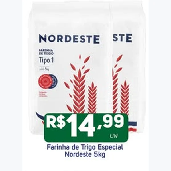 Recorte do encarte de Farinha de Trigo Especial Nordeste 5 kg