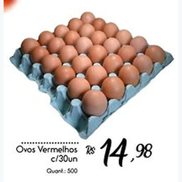 Ovos Vermelhos 30 un