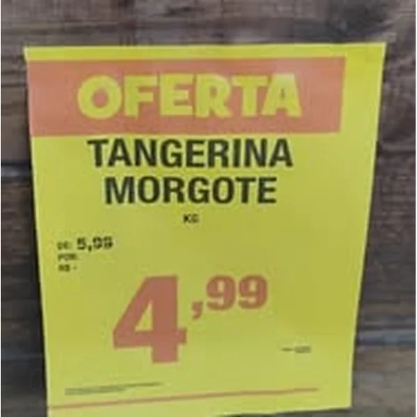Recorte do encarte de Tangerina Morgote