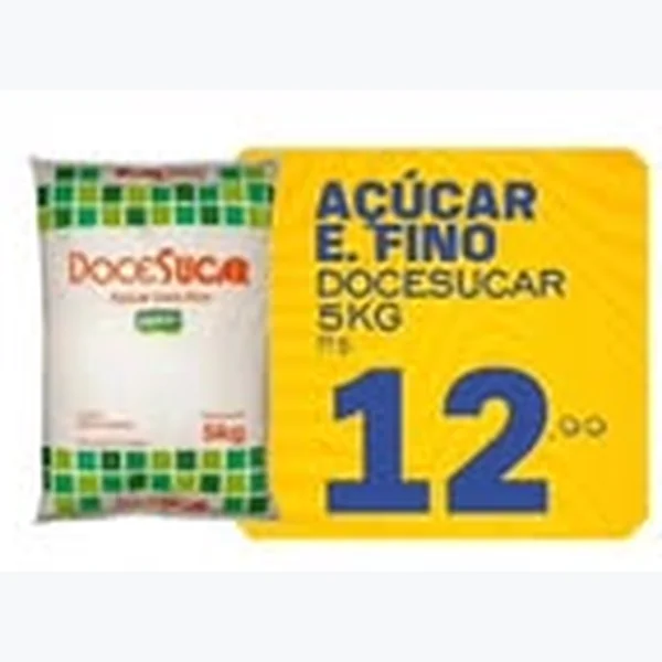 Recorte do encarte de Açúcar Refinado Docesucar 5 kg
