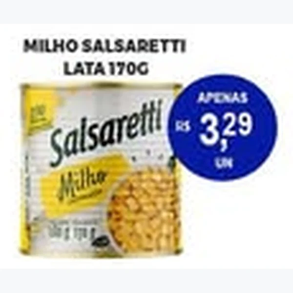 Recorte do encarte de Milho Salsaretti 170 g