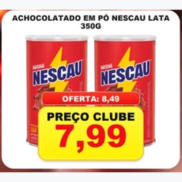 Recorte do encarte de Achocolatado em Pó Nescau 350 g
