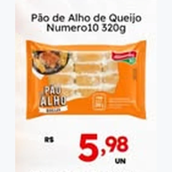 Pão de Alho de Queijo Numero10 320 g