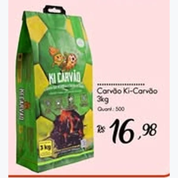 Recorte do encarte de Carvão Ki-Carvão 3 kg