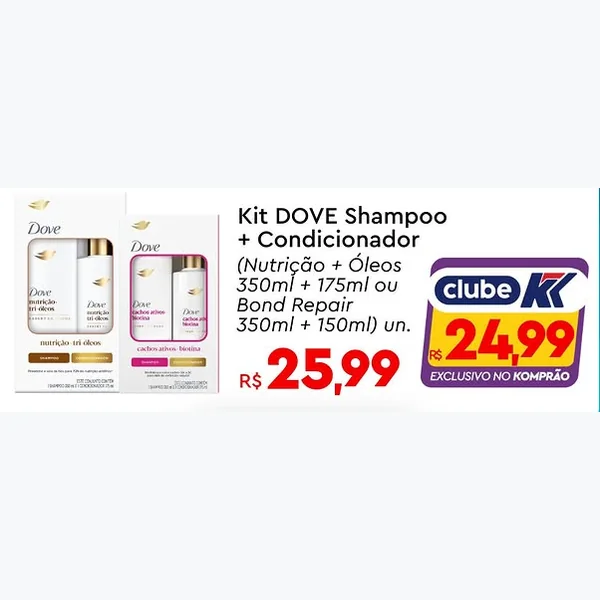 Kit Shampoo + Condicionador Bond Repair DOVE 350 ml
